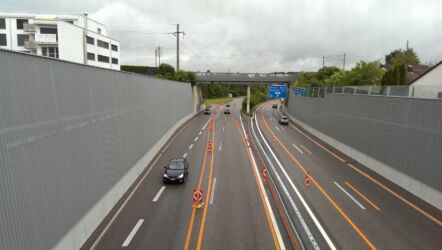 Spurumlegung Ausfahrt Bülach-West Spurumlegung Ausfahrt Bülach-West